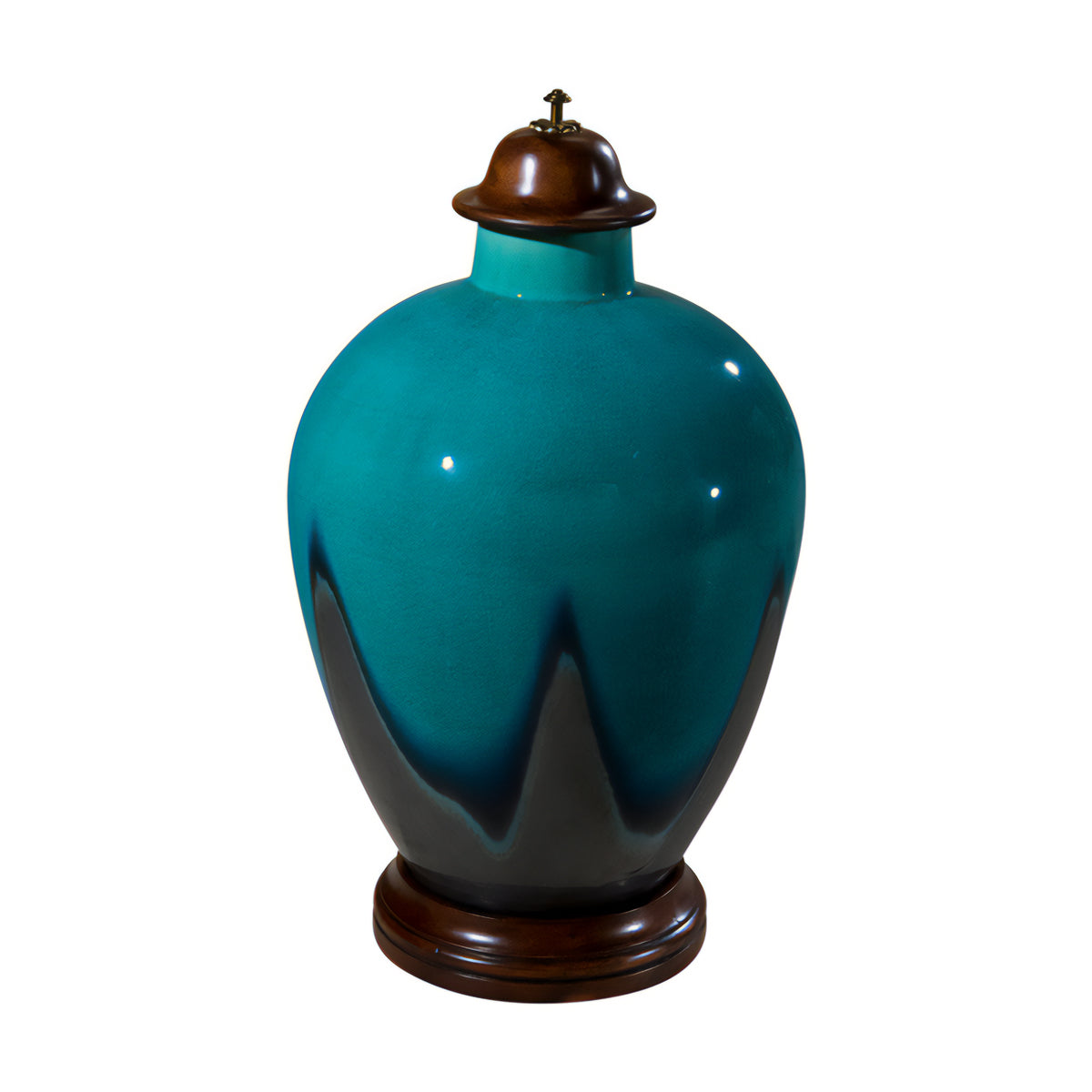 PEACOCK BLUE STUDIO VASE