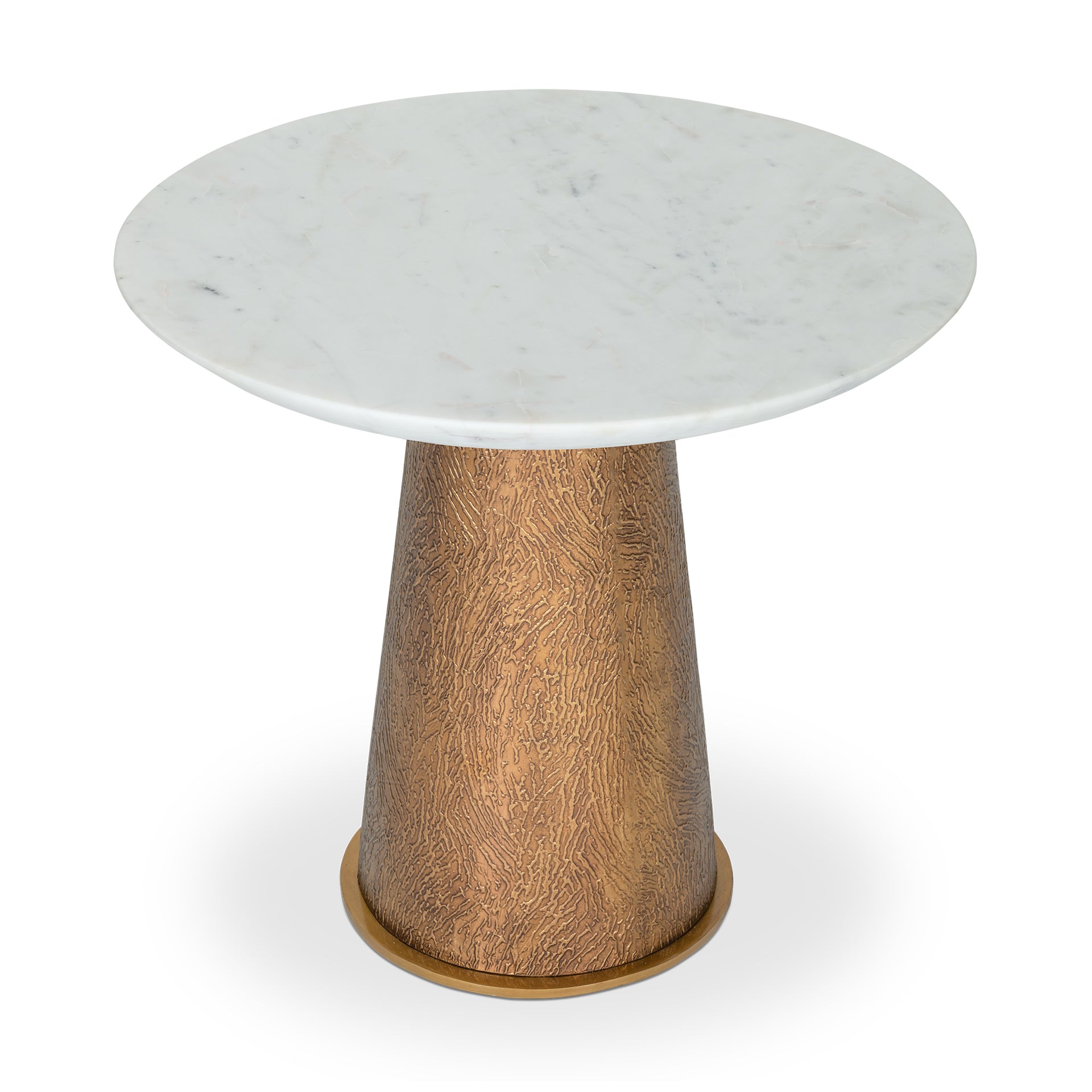 ZAIN BURNISHED BRASS TALL END TABLE