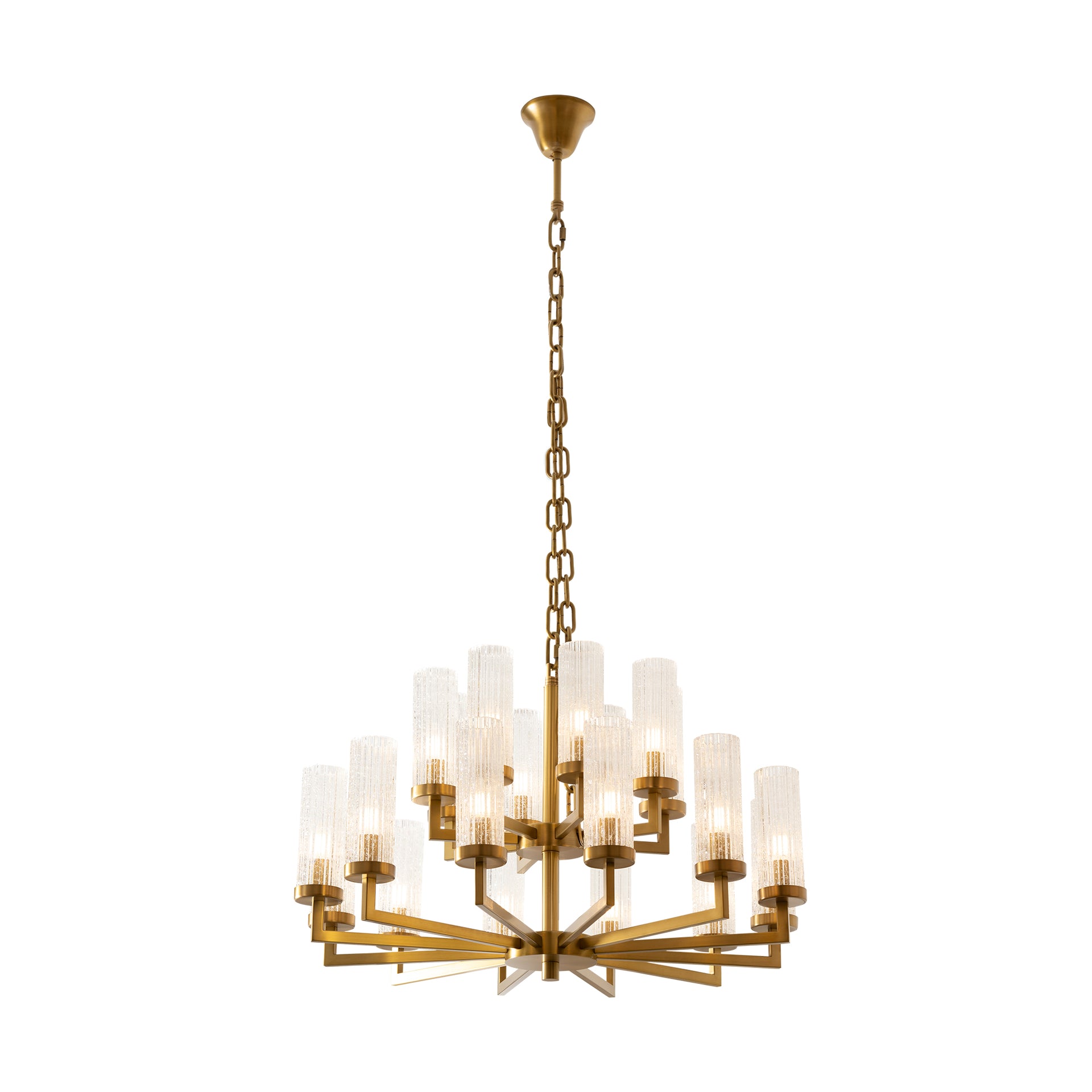 VOLKER ANTIQUE BRASS CHANDELIER