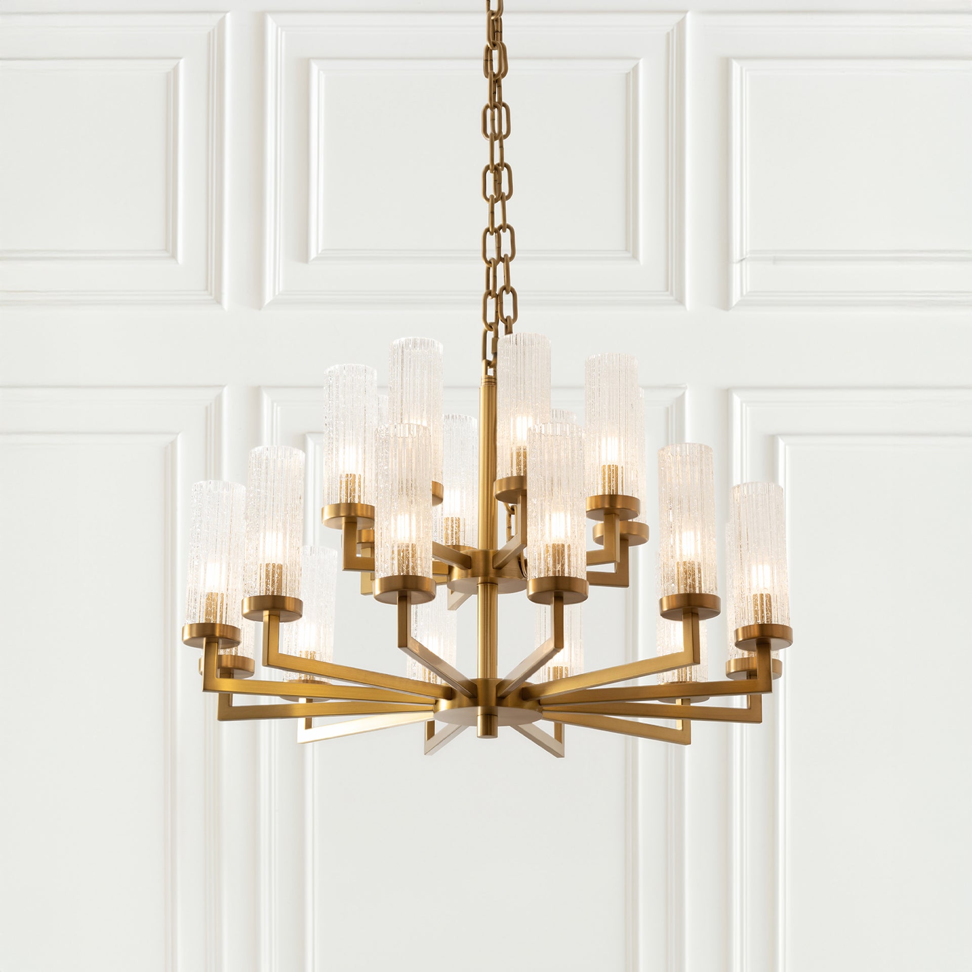 VOLKER ANTIQUE BRASS CHANDELIER