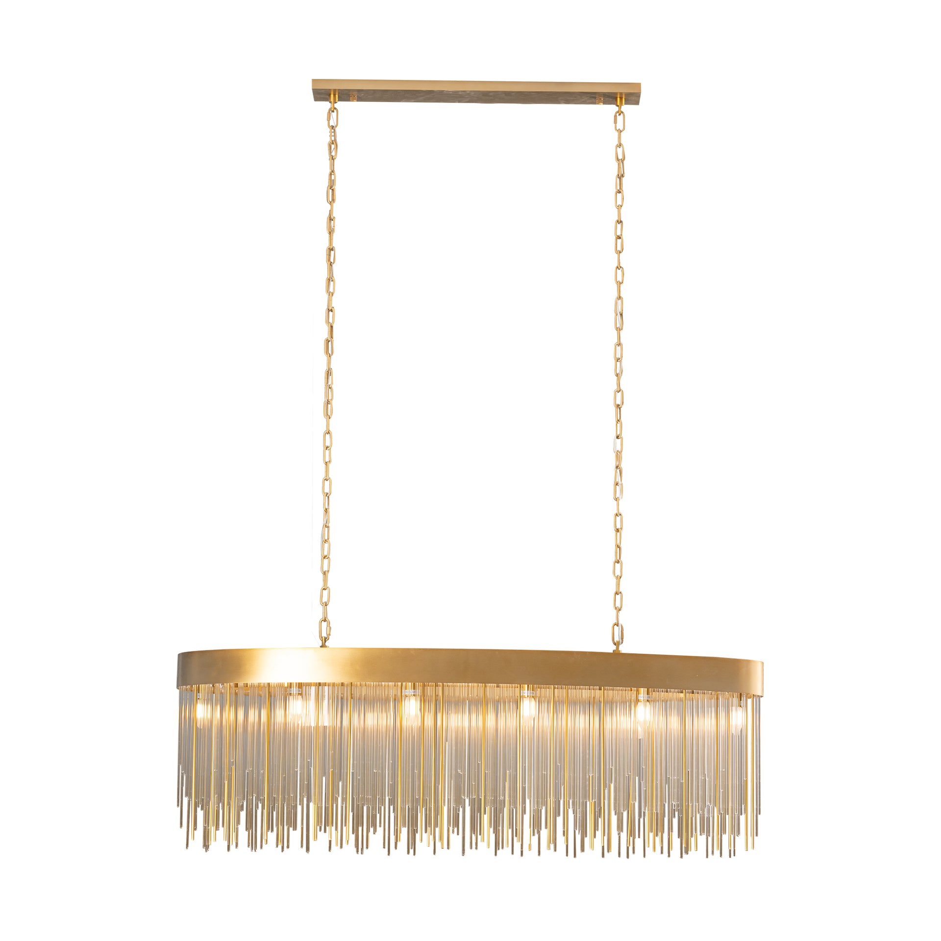 SUBLIME OVAL ANTIQUE BRASS CHANDELIER