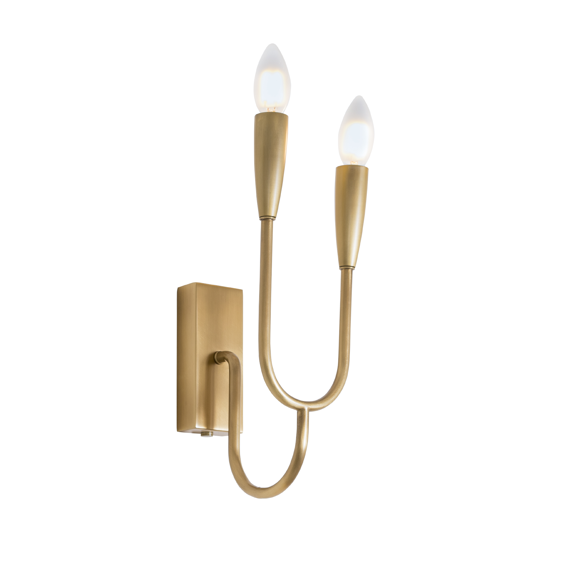 OSCAR ANTIQUE BRASS LEFT WALL LAMP