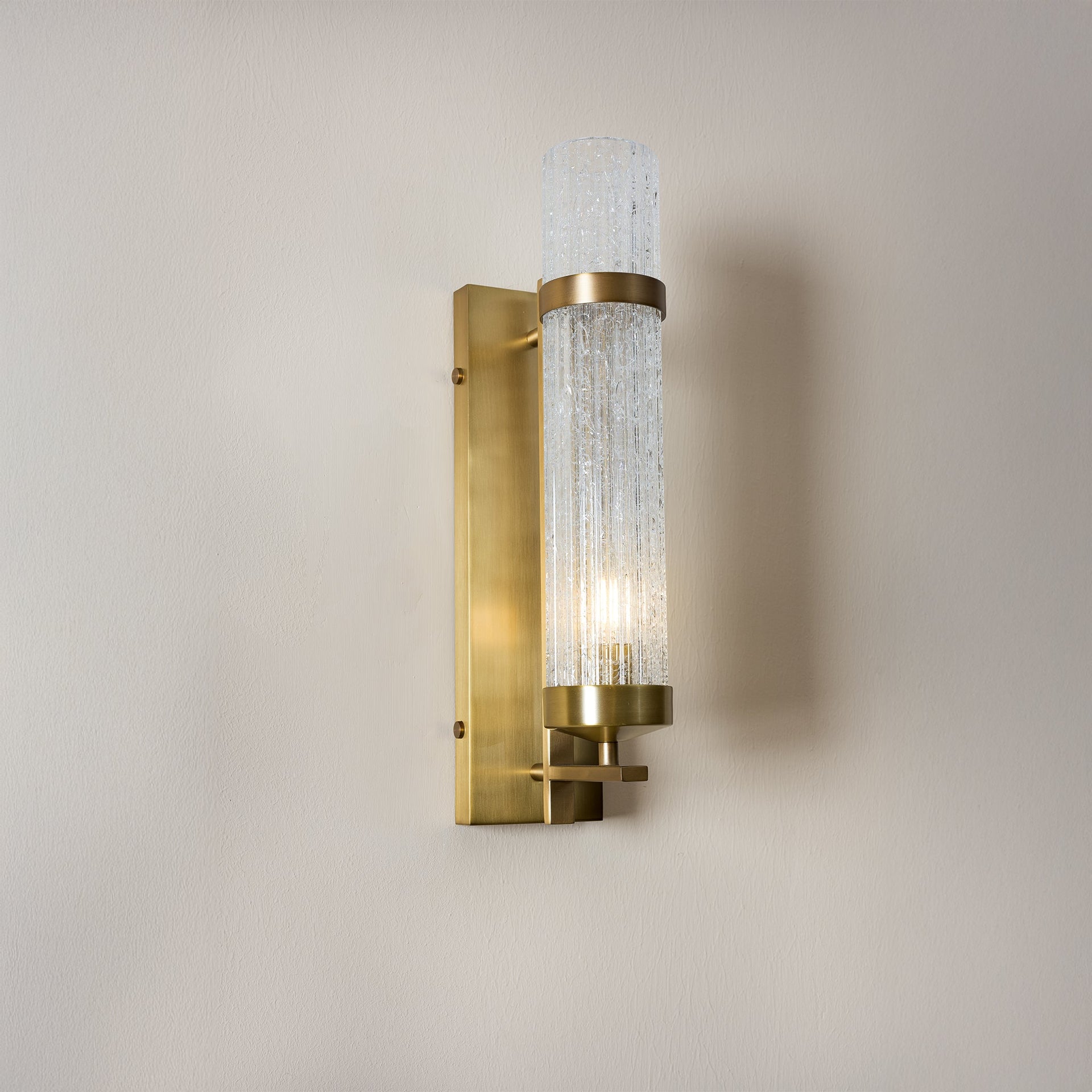 VOLKER LARGE ANTIQUE BRASS WALL LAMP