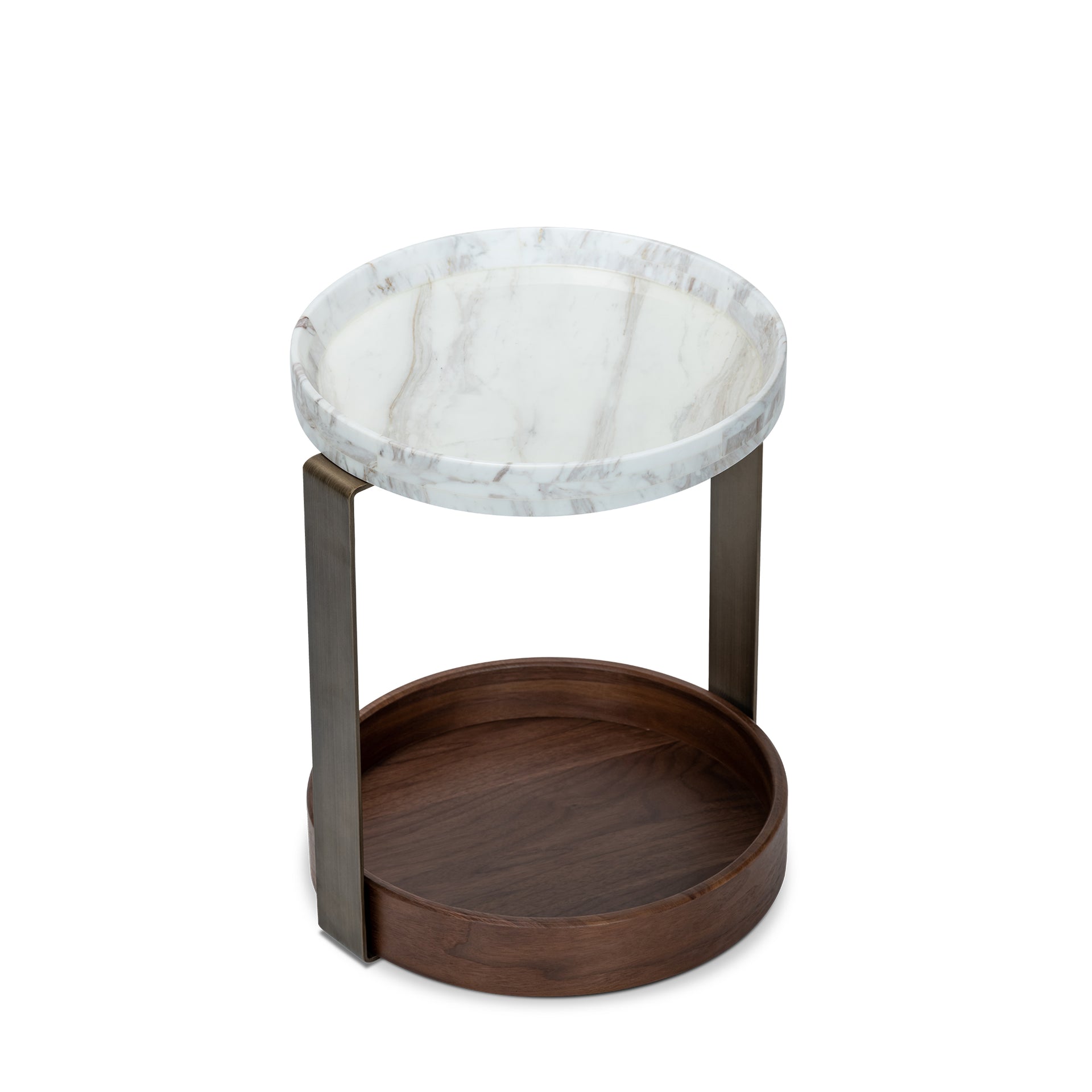 ELORA WHITE MARBLE END TABLE
