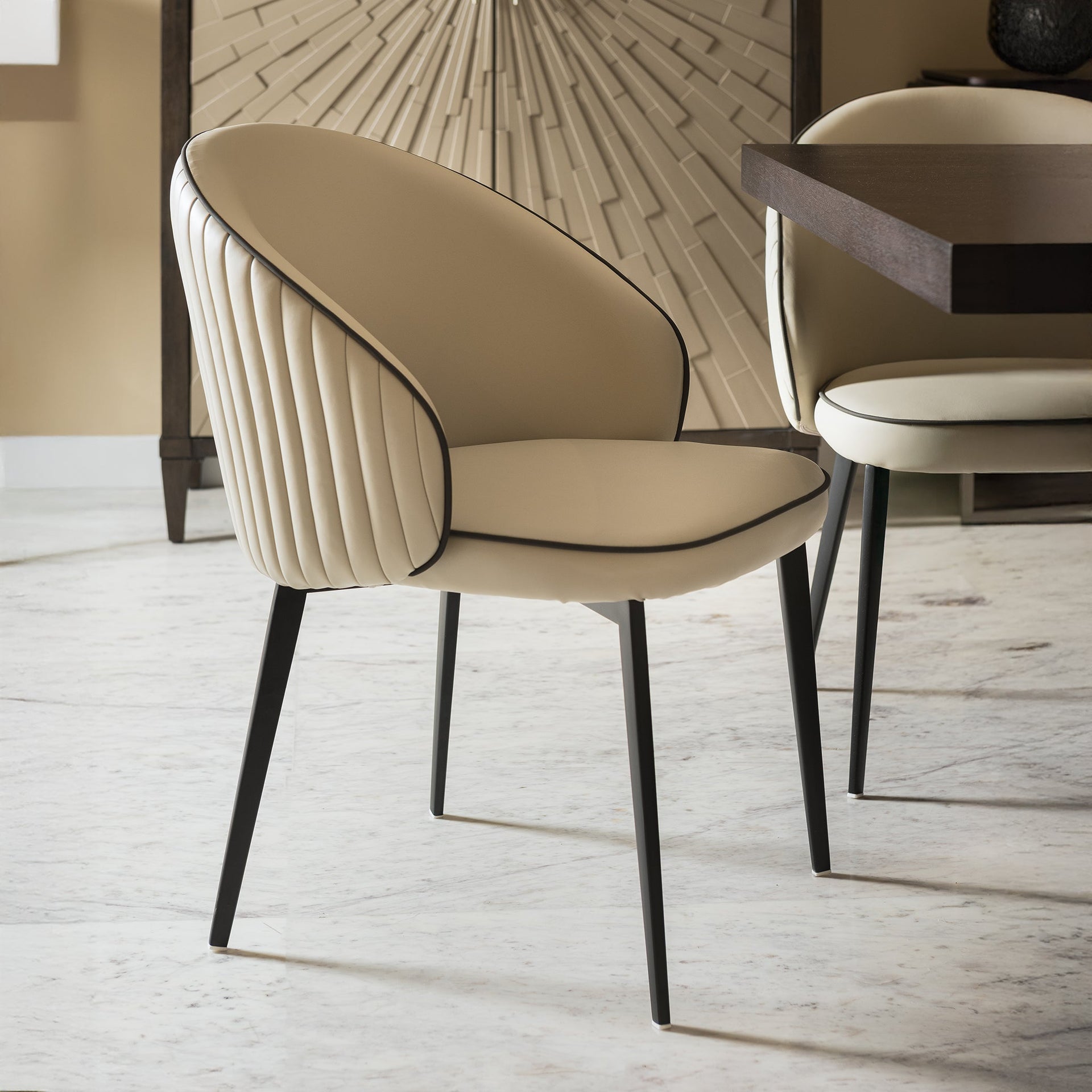 POLO CHROMA LEATHER DINING CHAIR