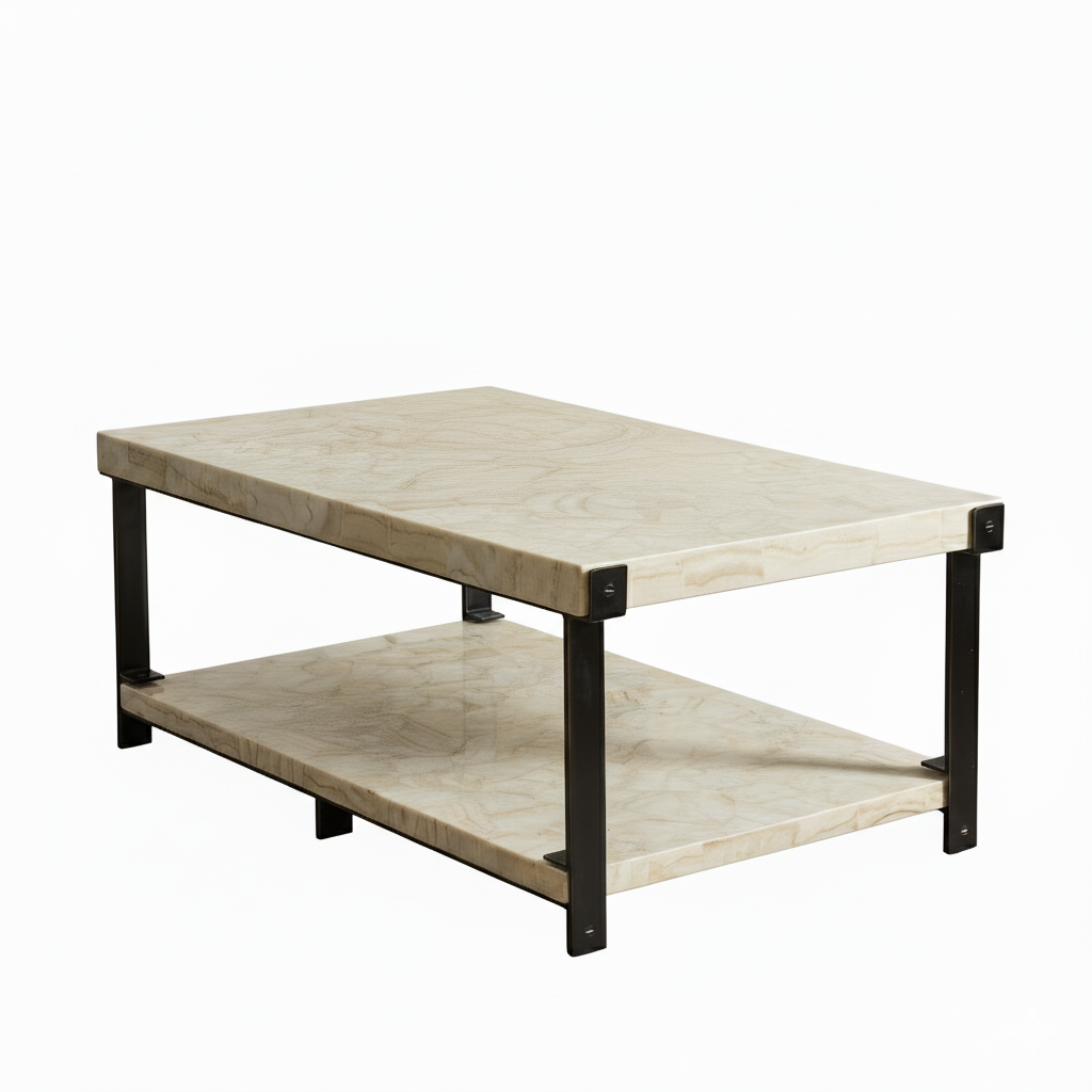 LEOPOLD CRYSTAL STONE COFFEE TABLE