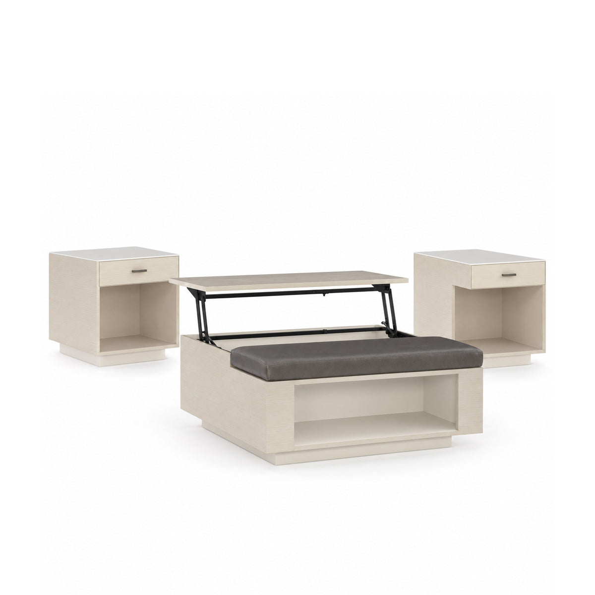 REPETITION BUNCHING TABLE WITH 2 SIDE TABLES SET