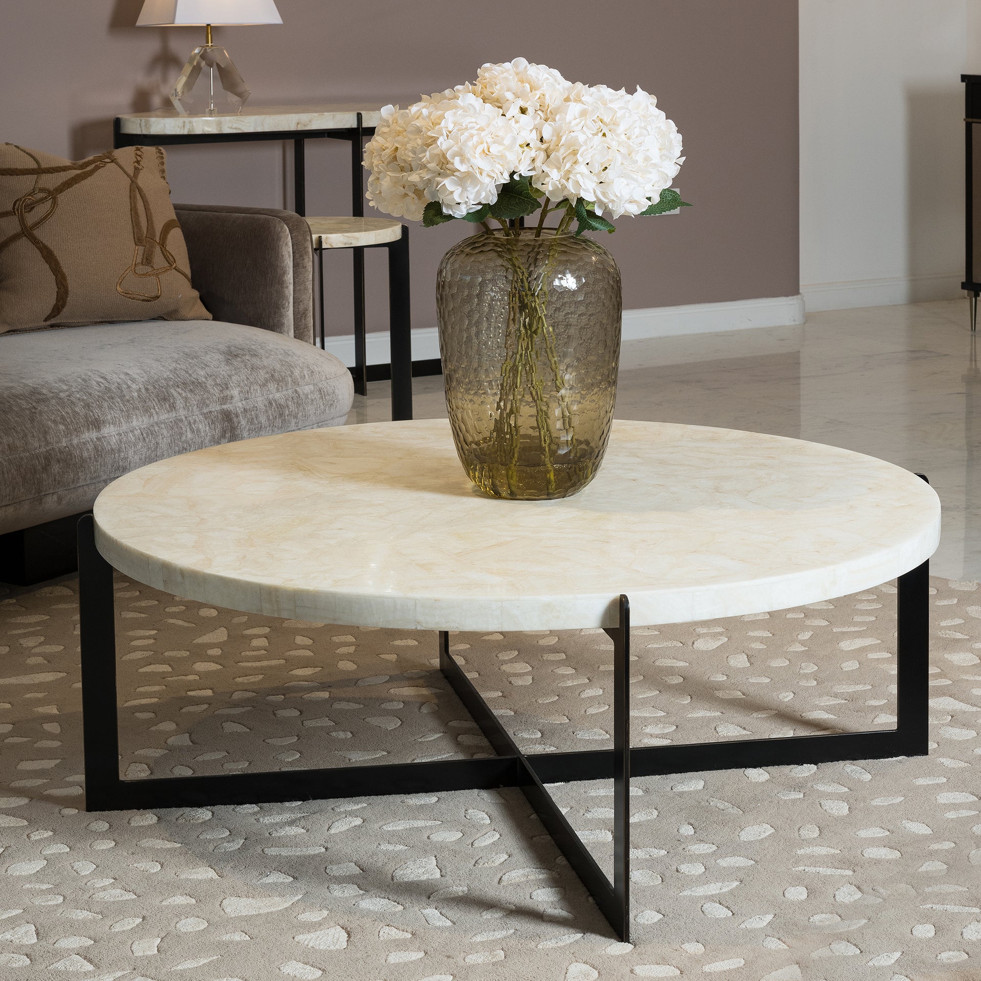 CIELO CRYSTAL STONE COFFEE TABLE