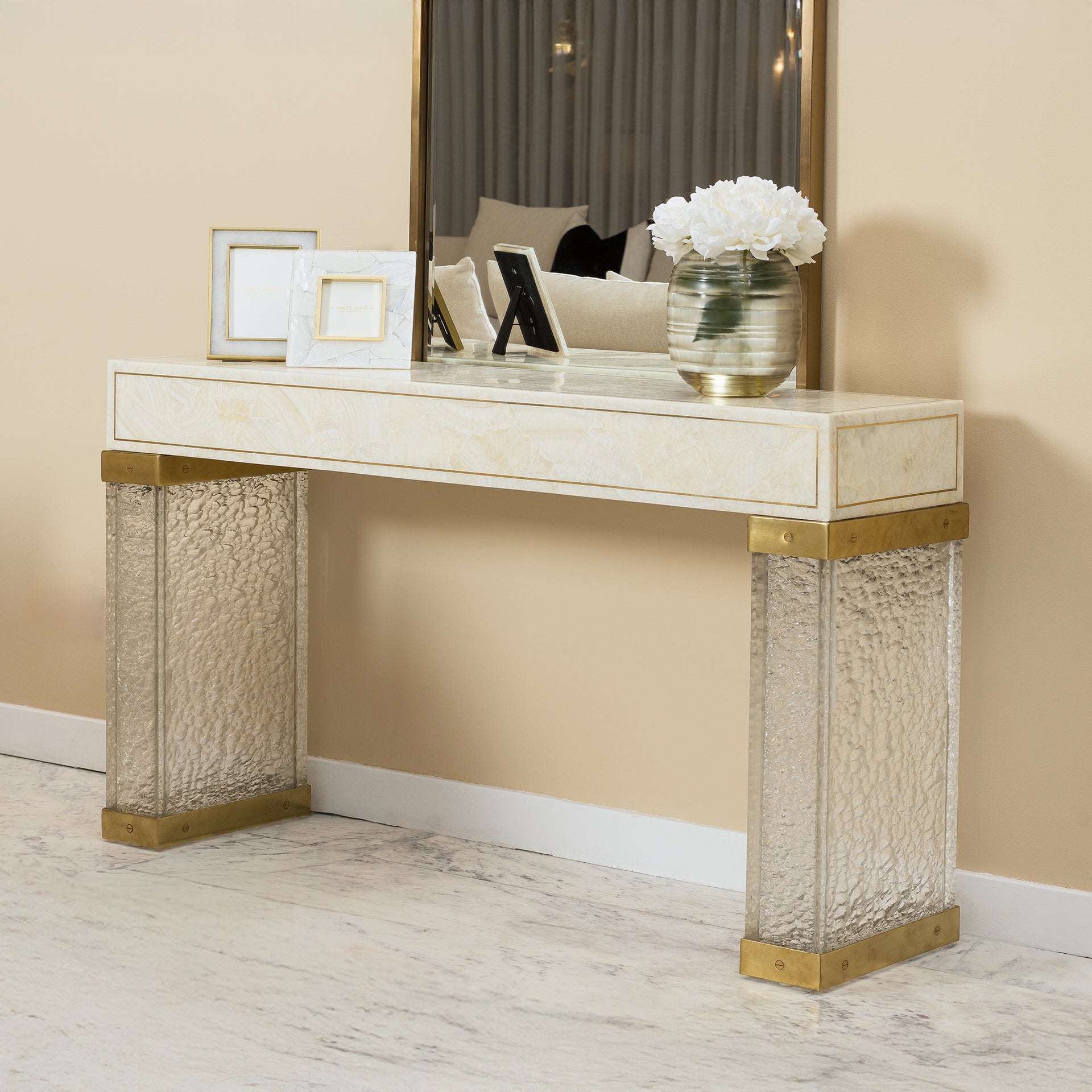 REGINA CRYSTAL STONE CONSOLE