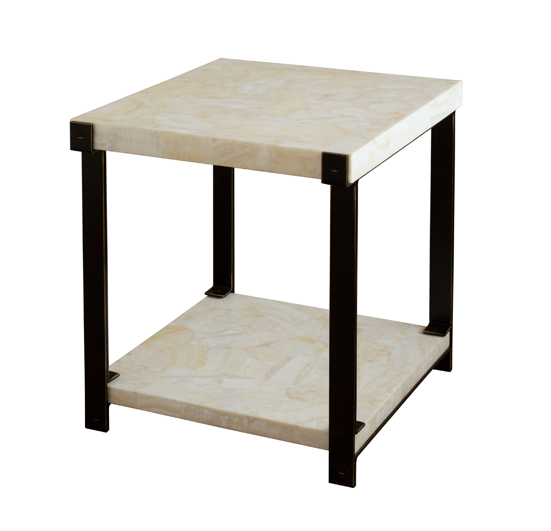 LEOPOLD CRYSTAL STONE END TABLE