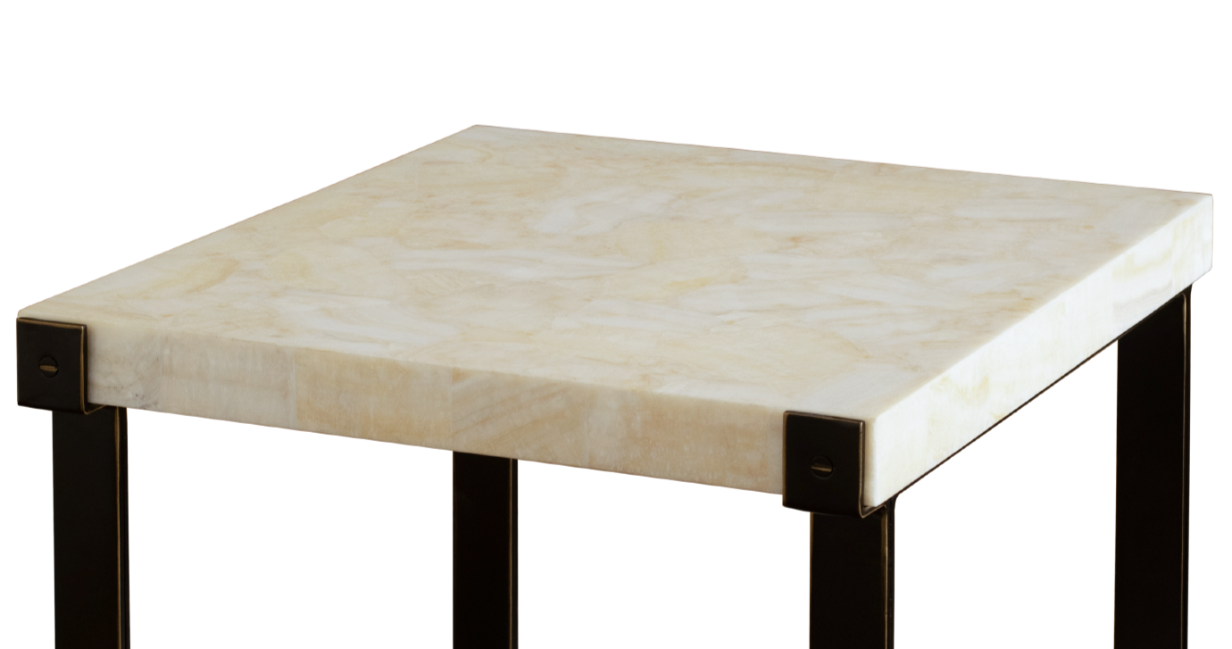 LEOPOLD CRYSTAL STONE END TABLE