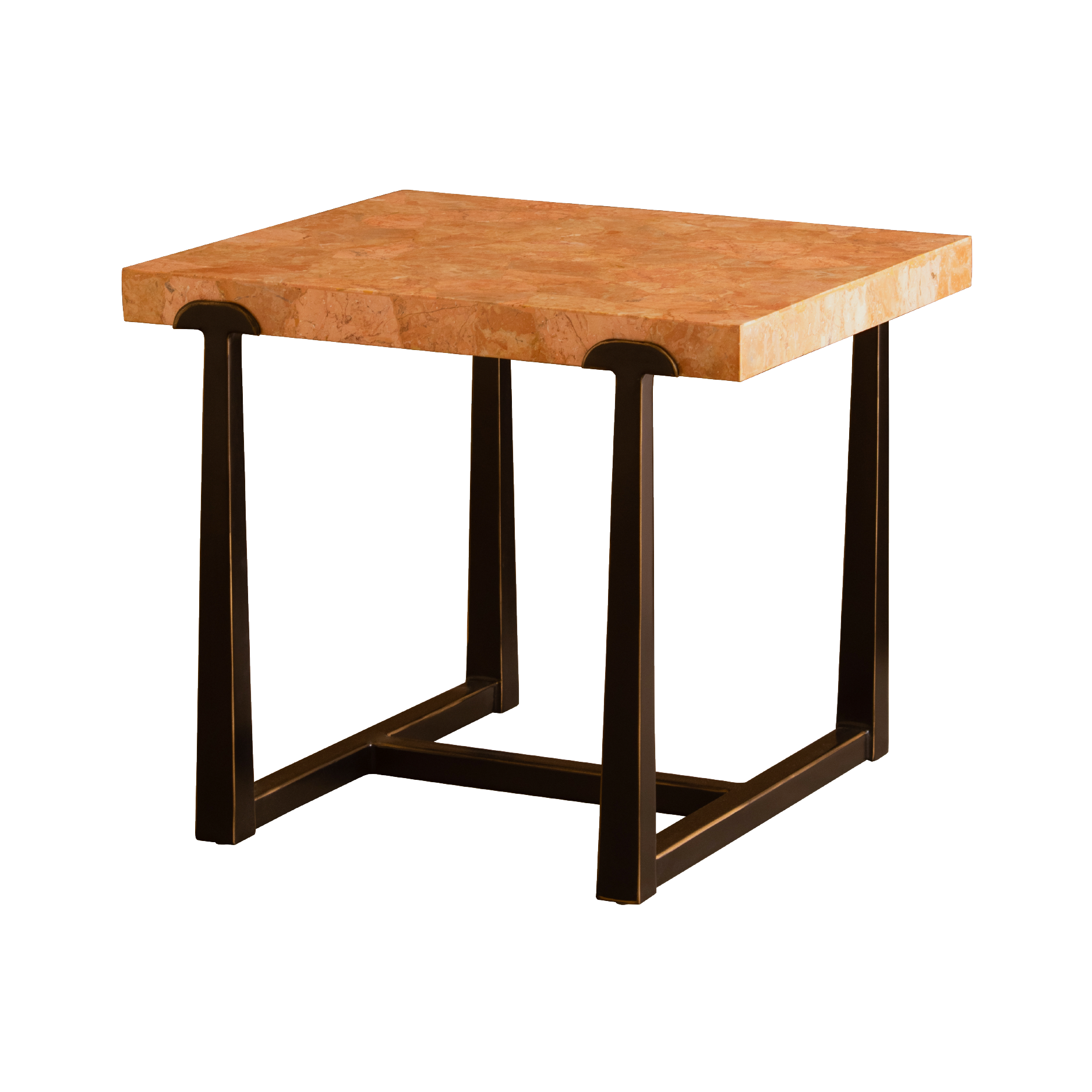 EDMUND SALMON MARBLE END TABLE