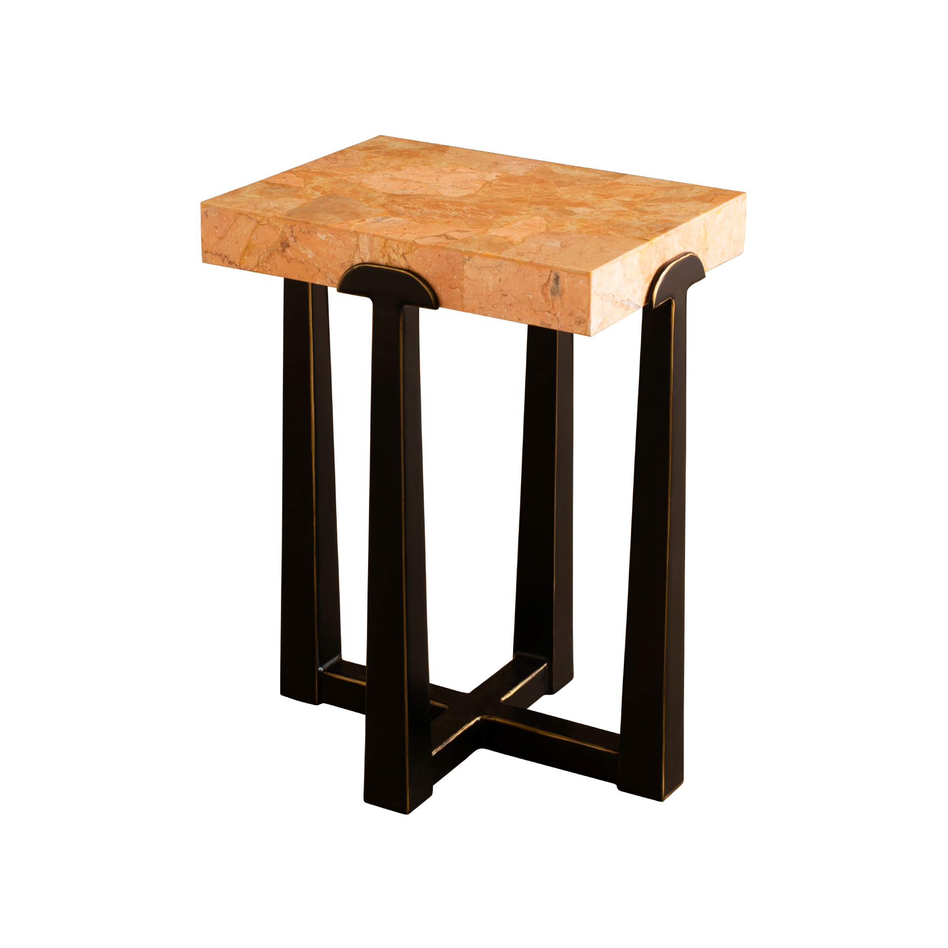 EDMUND SALMON MARBLE SPOT TABLE