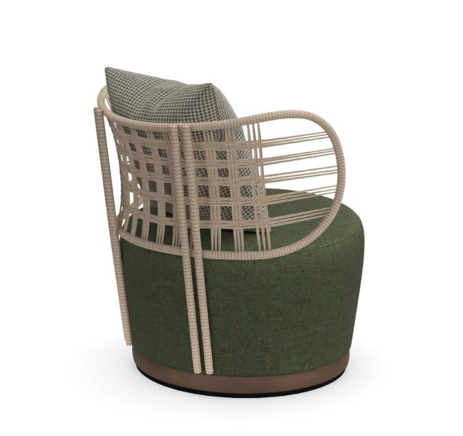 RUMBA UPHOLSTERED CHAIR 111 (WOVEN BACKREST & SWIVEL)