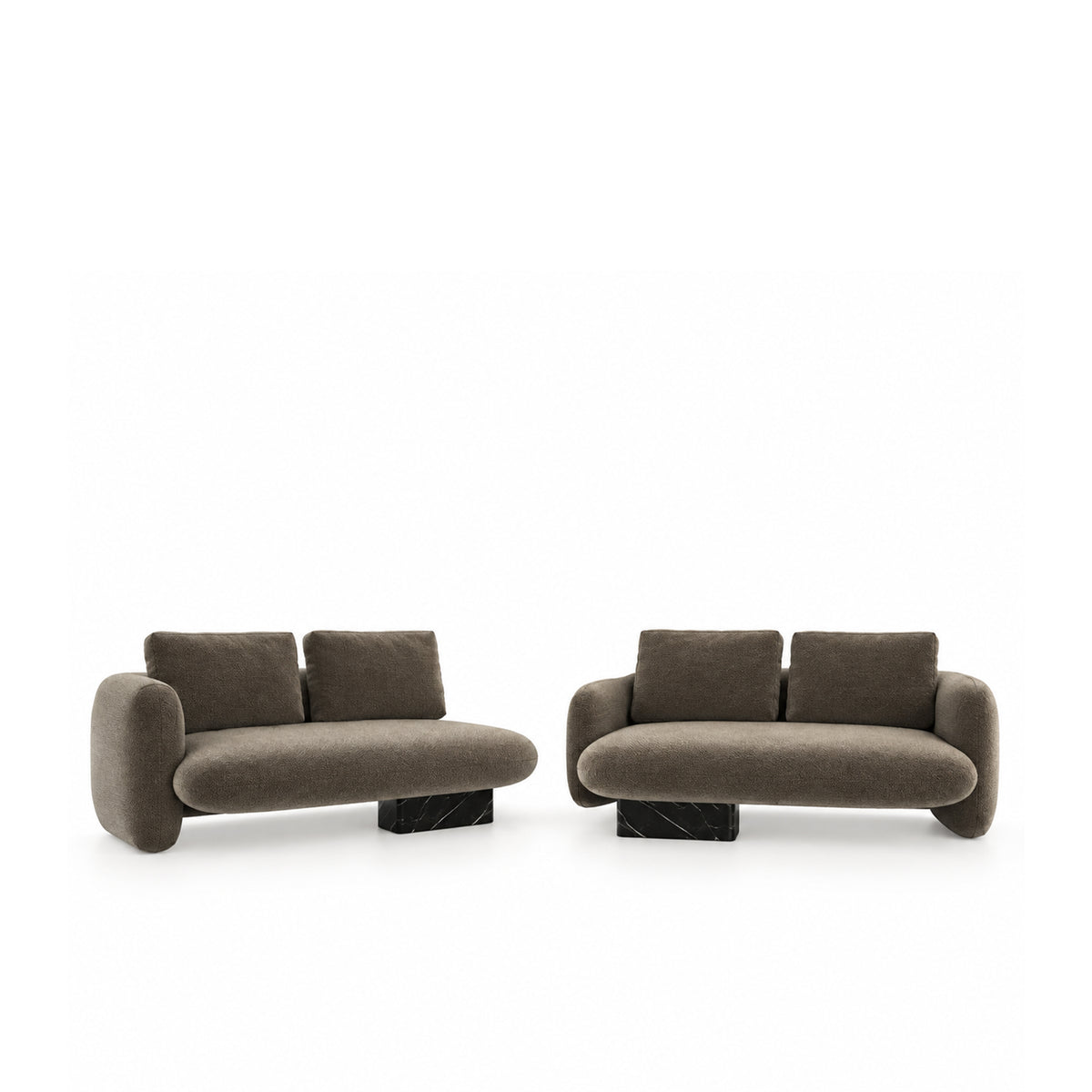OVERLAP DARK TAUPE 2-PC SOFA