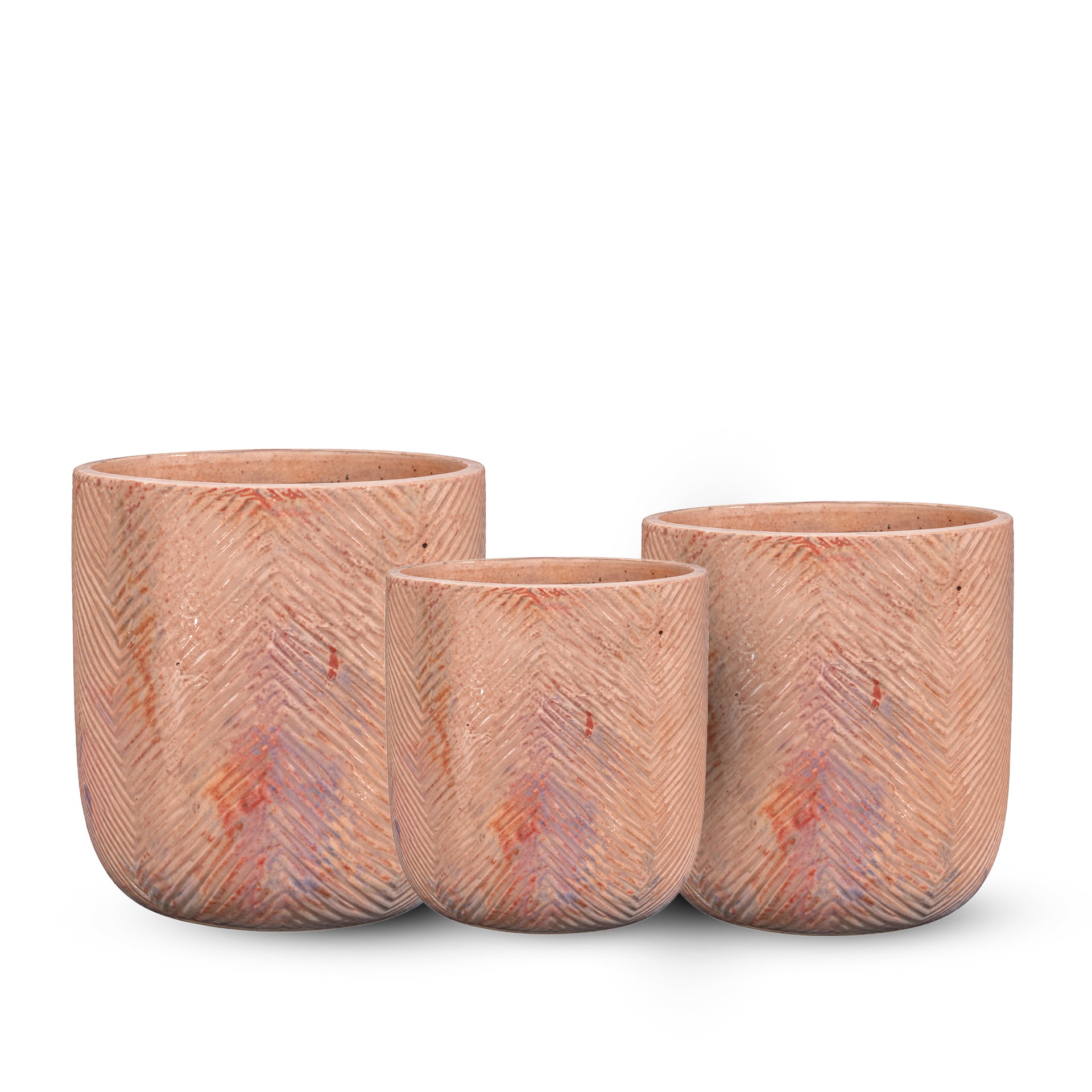 IBOMBE TERRA ROUND POTS SET OF 3