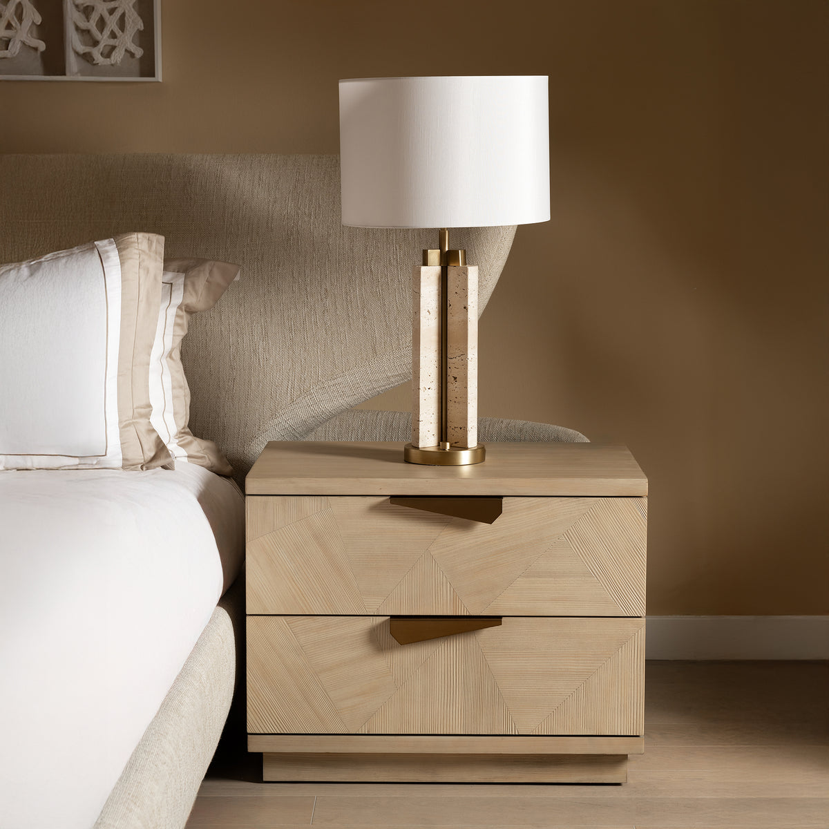 SCULPTRESS 2-DRAWER NIGHTSTAND