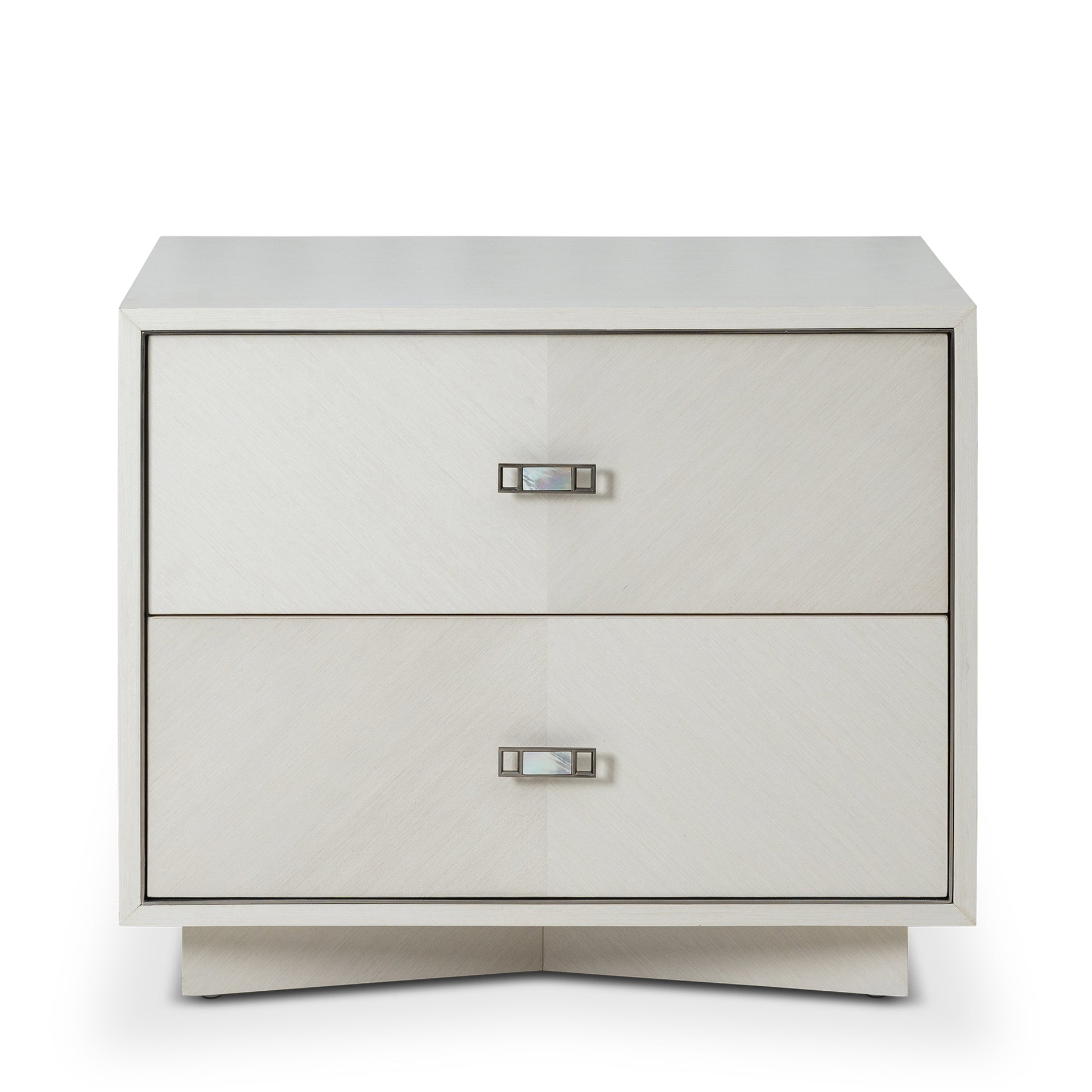 AGATE PEARL OAK 2-DRAWER NIGHTSTAND