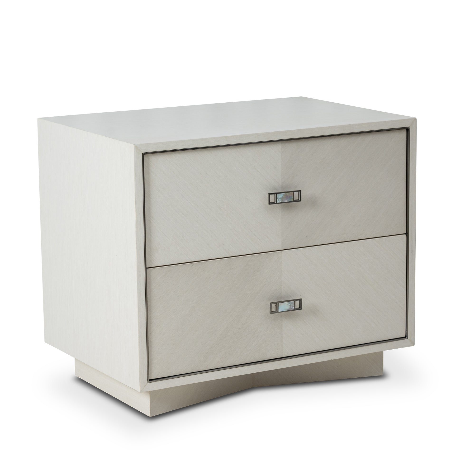 AGATE PEARL OAK 2 DRAWER NIGHTSTAND
