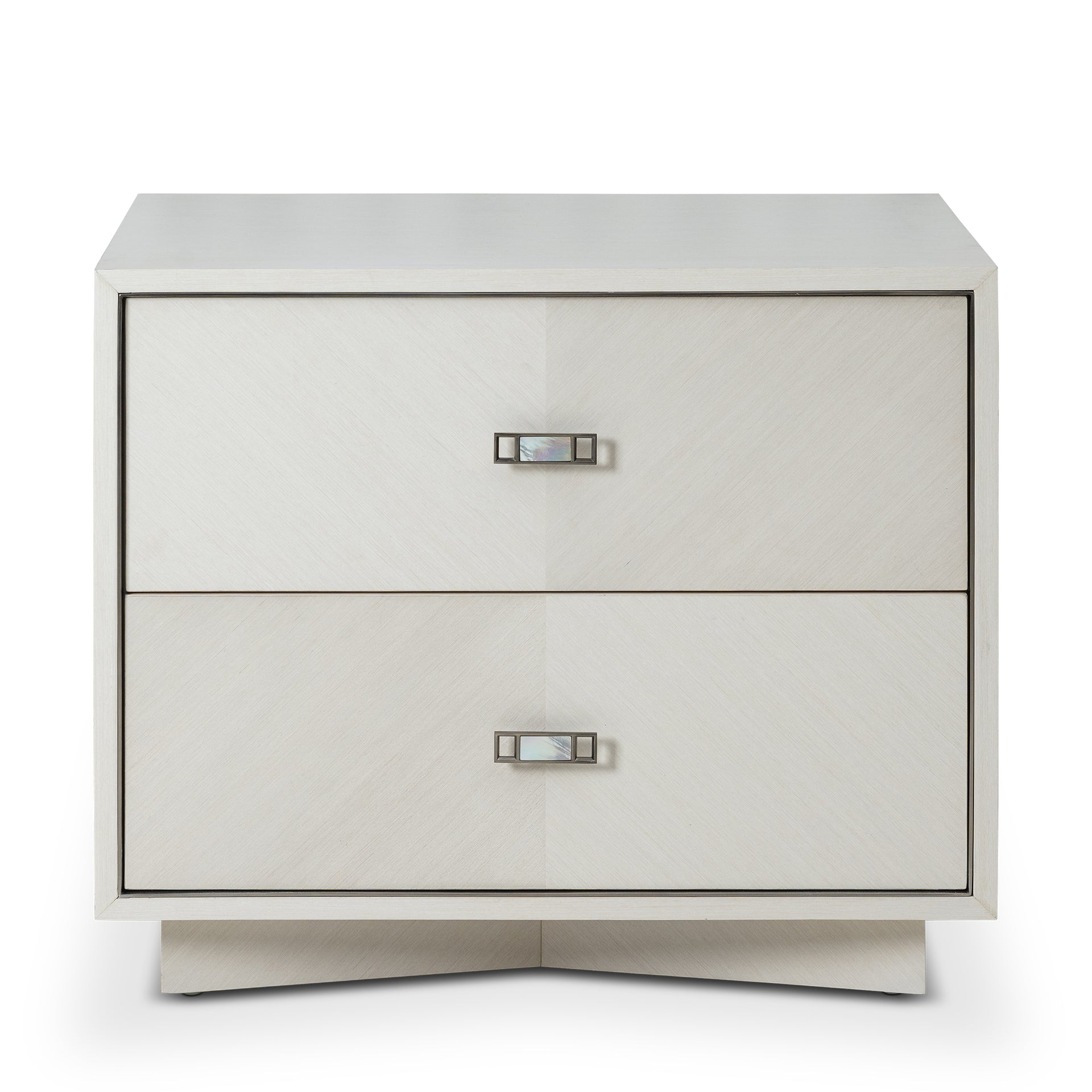 AGATE PEARL OAK 2 DRAWER NIGHTSTAND