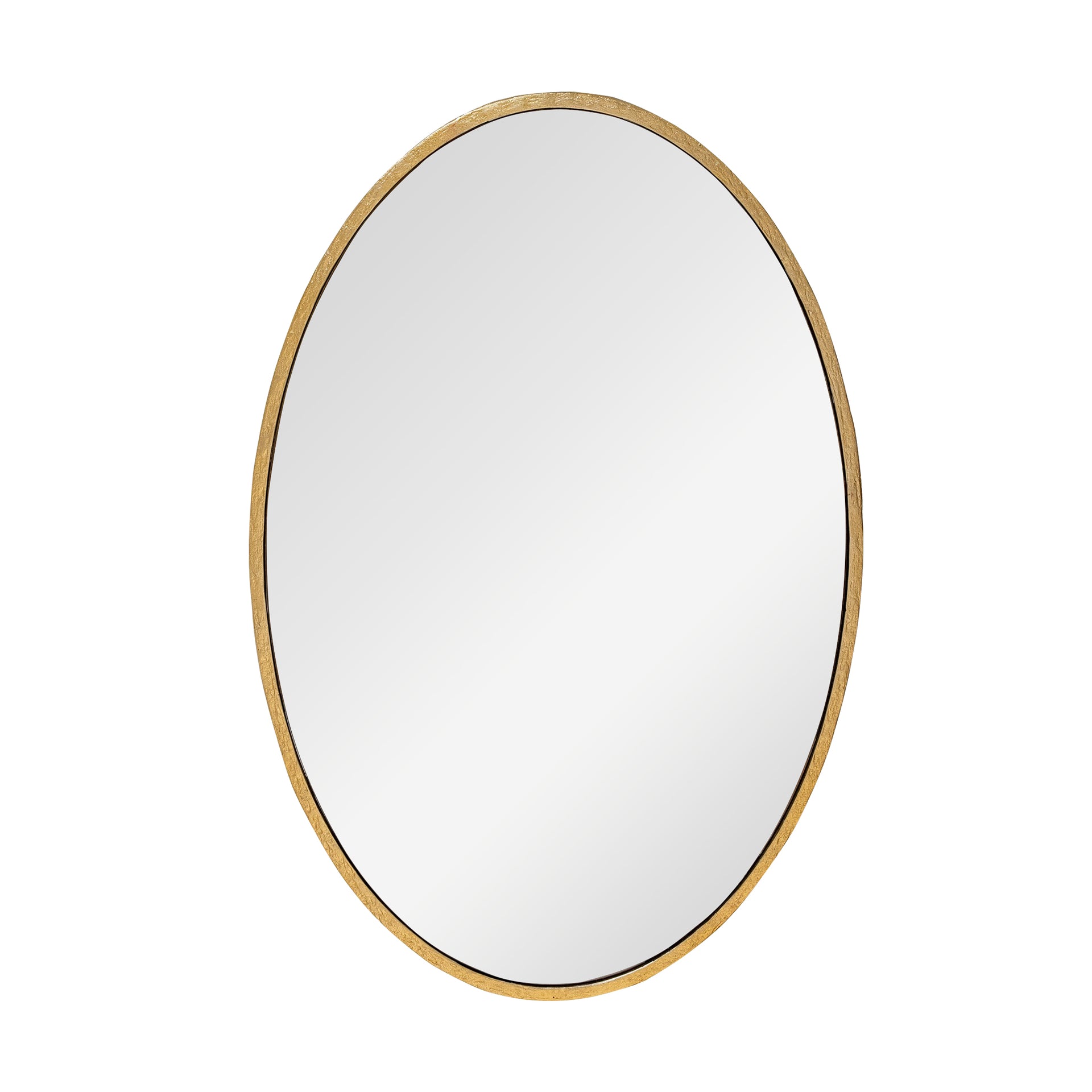 CAYMAN OVAL ANTIQUE BRASS WALL MIRROR