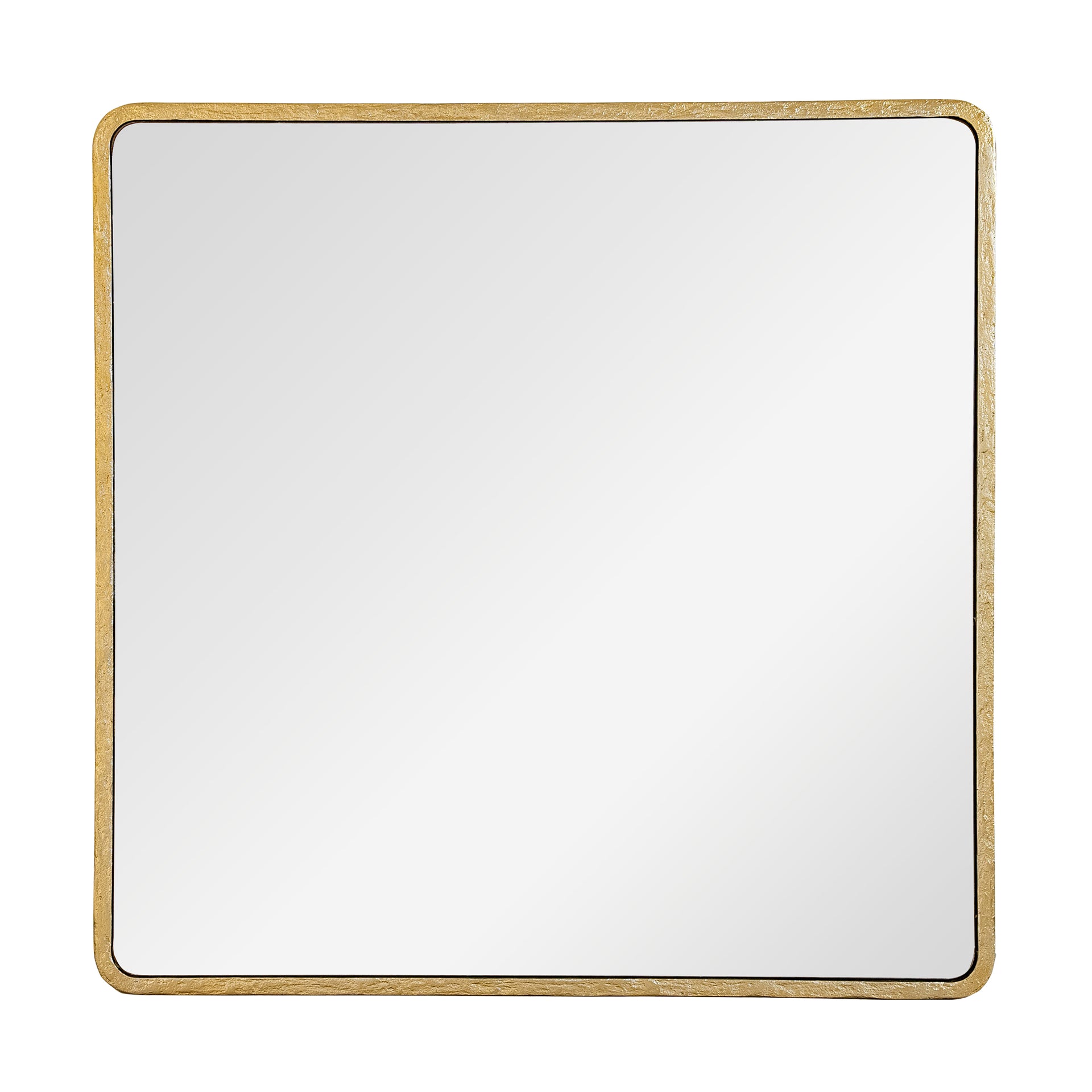 CAYMAN SQUARE ANTIQUE BRASS WALL MIRROR
