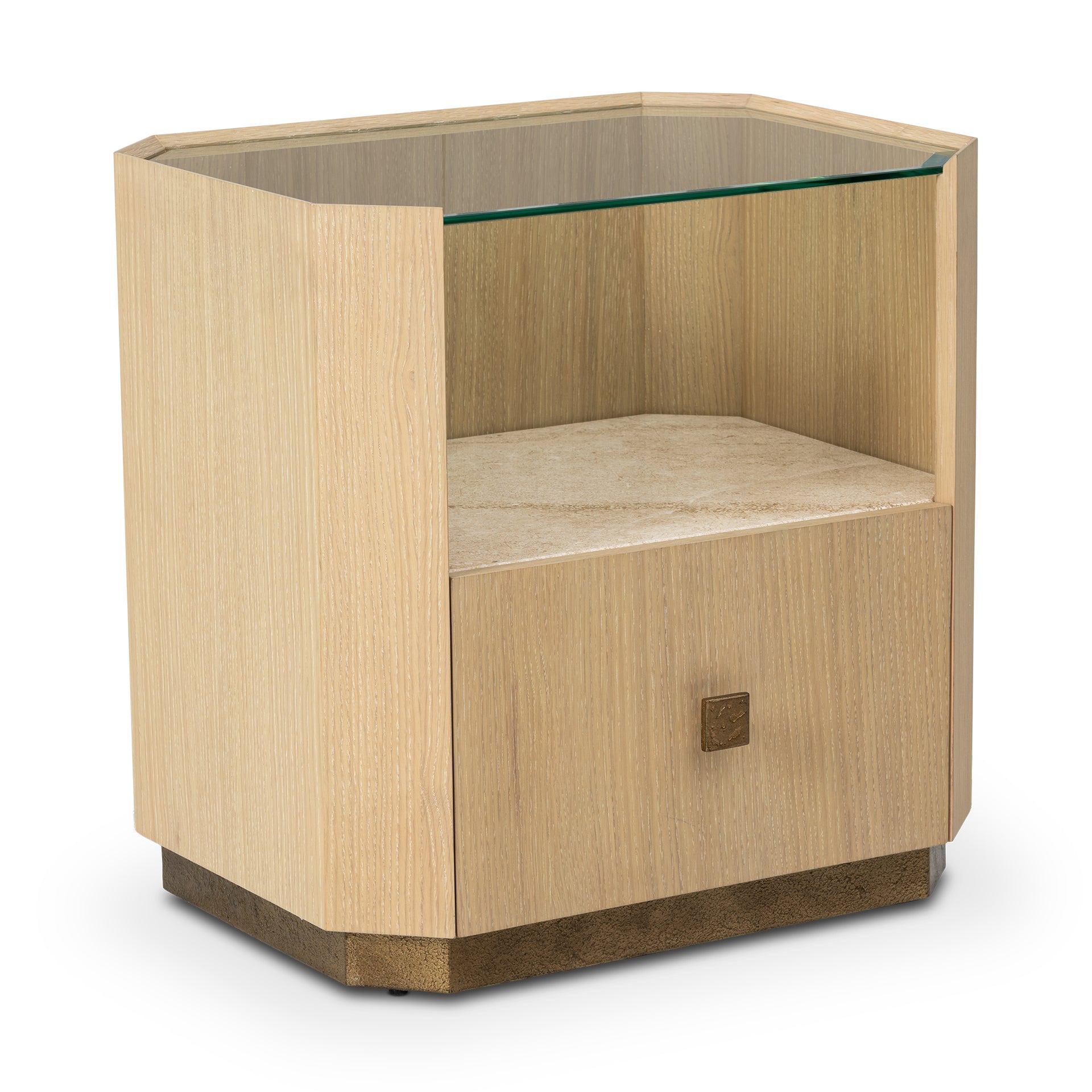 CARLTON 50 HAMPTON OAK SINGLE DRAWER NIGHTSTAND