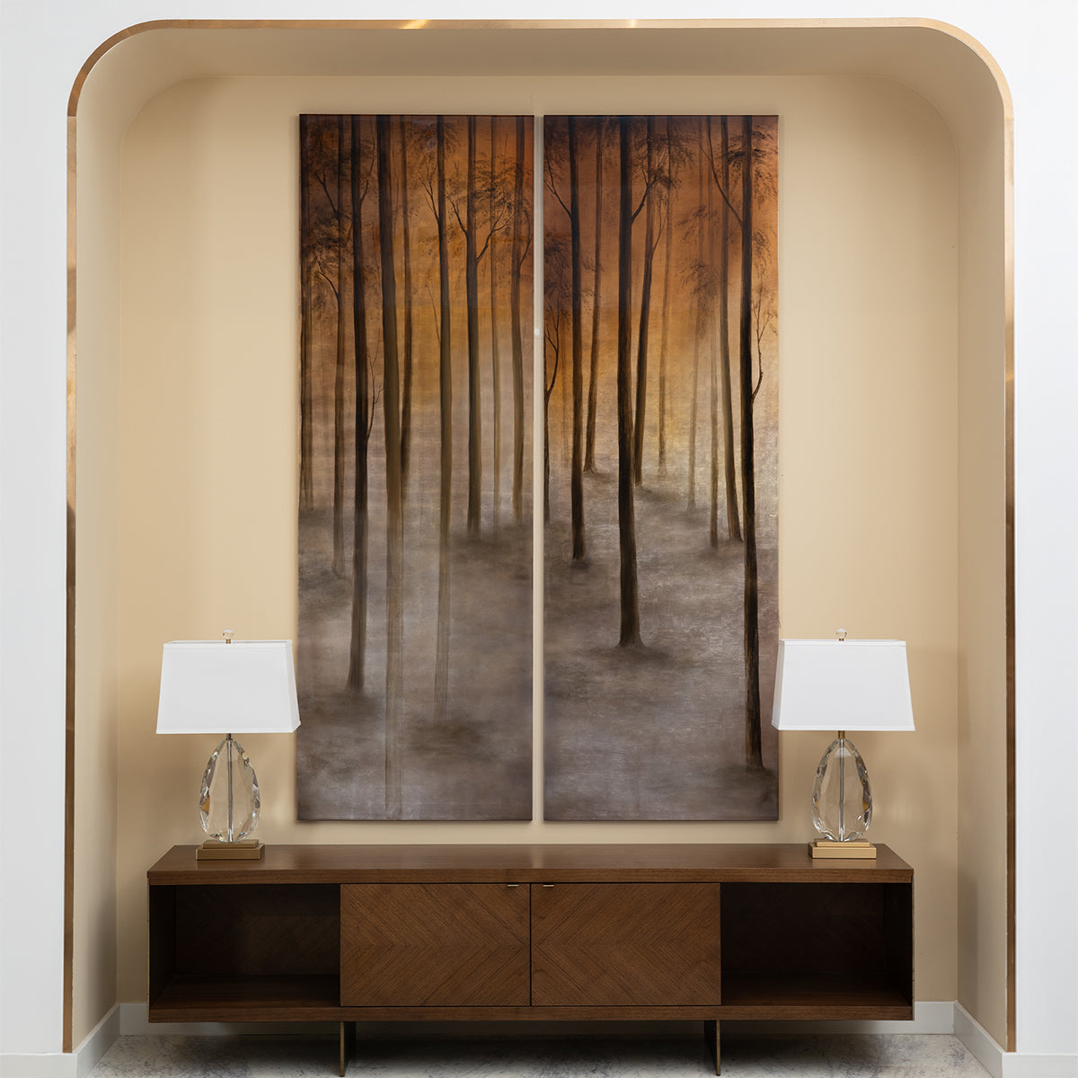 PEACEFUL AMBER SHADOWS - SET OF 2