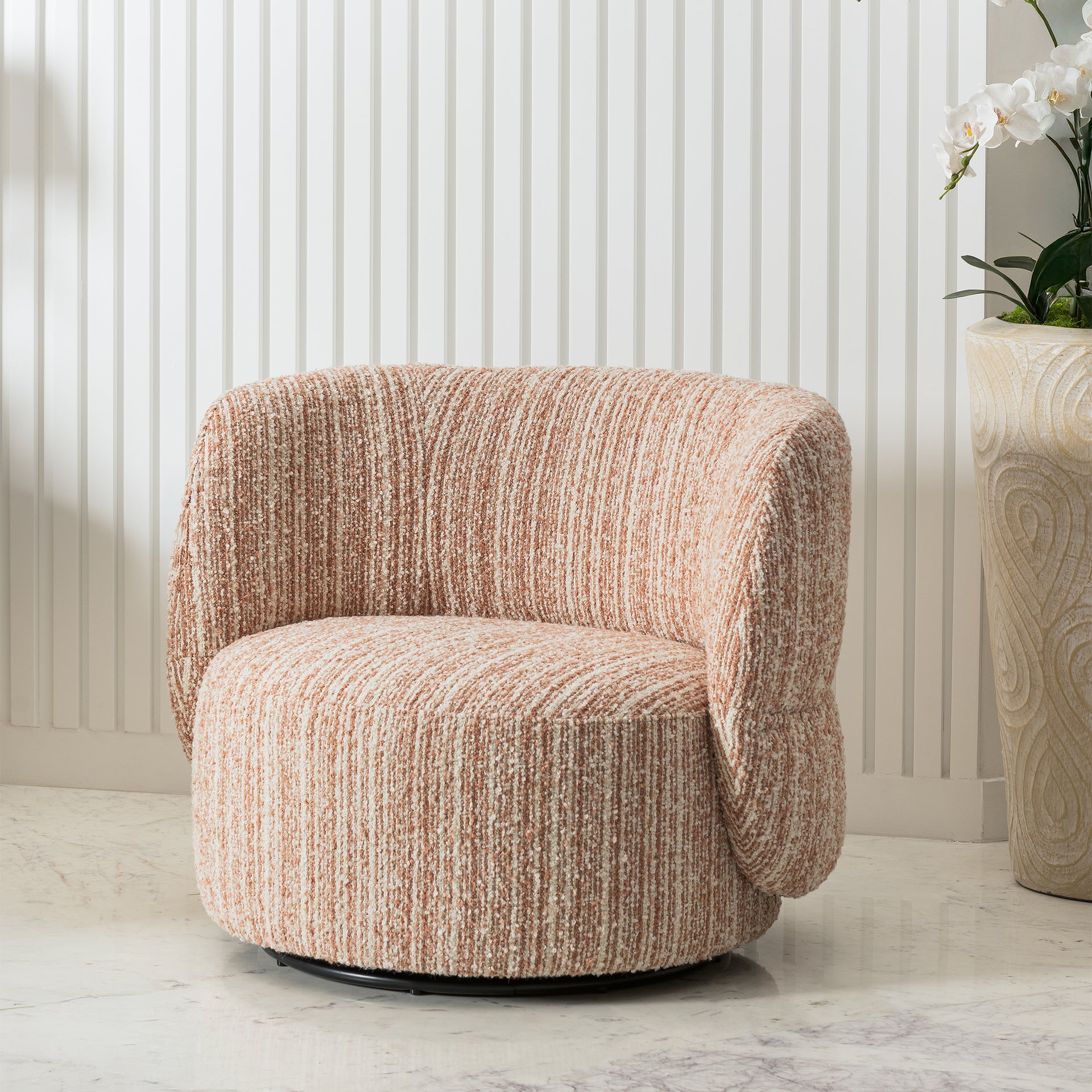 PIERRE LINEAR ROSEGLOW SWIVEL CHAIR
