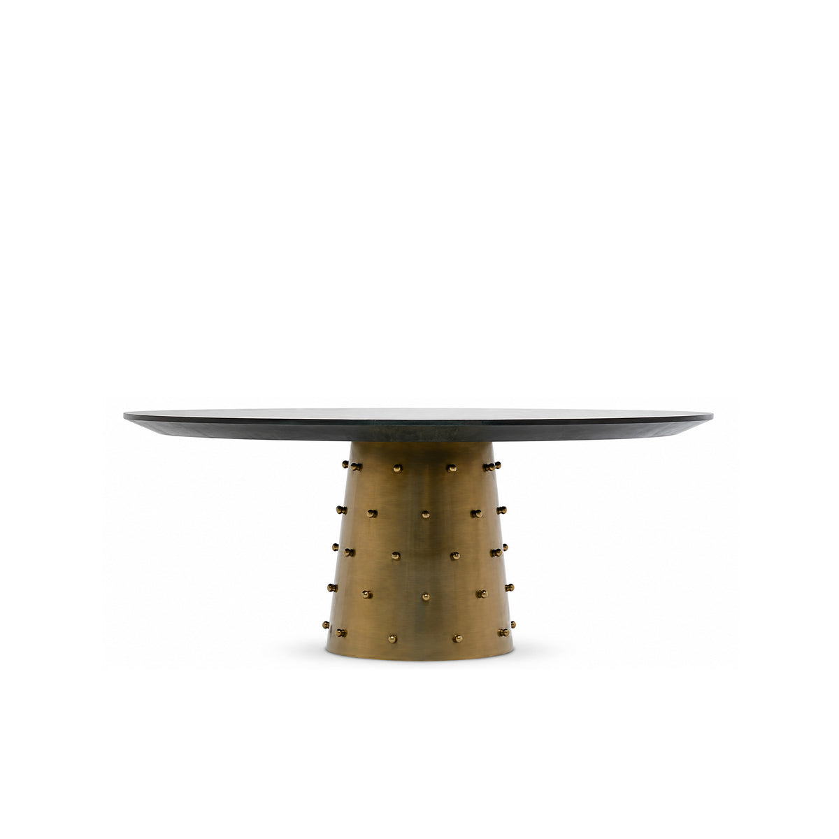 DURAND DARK WALNUT ROUND DINING TABLE