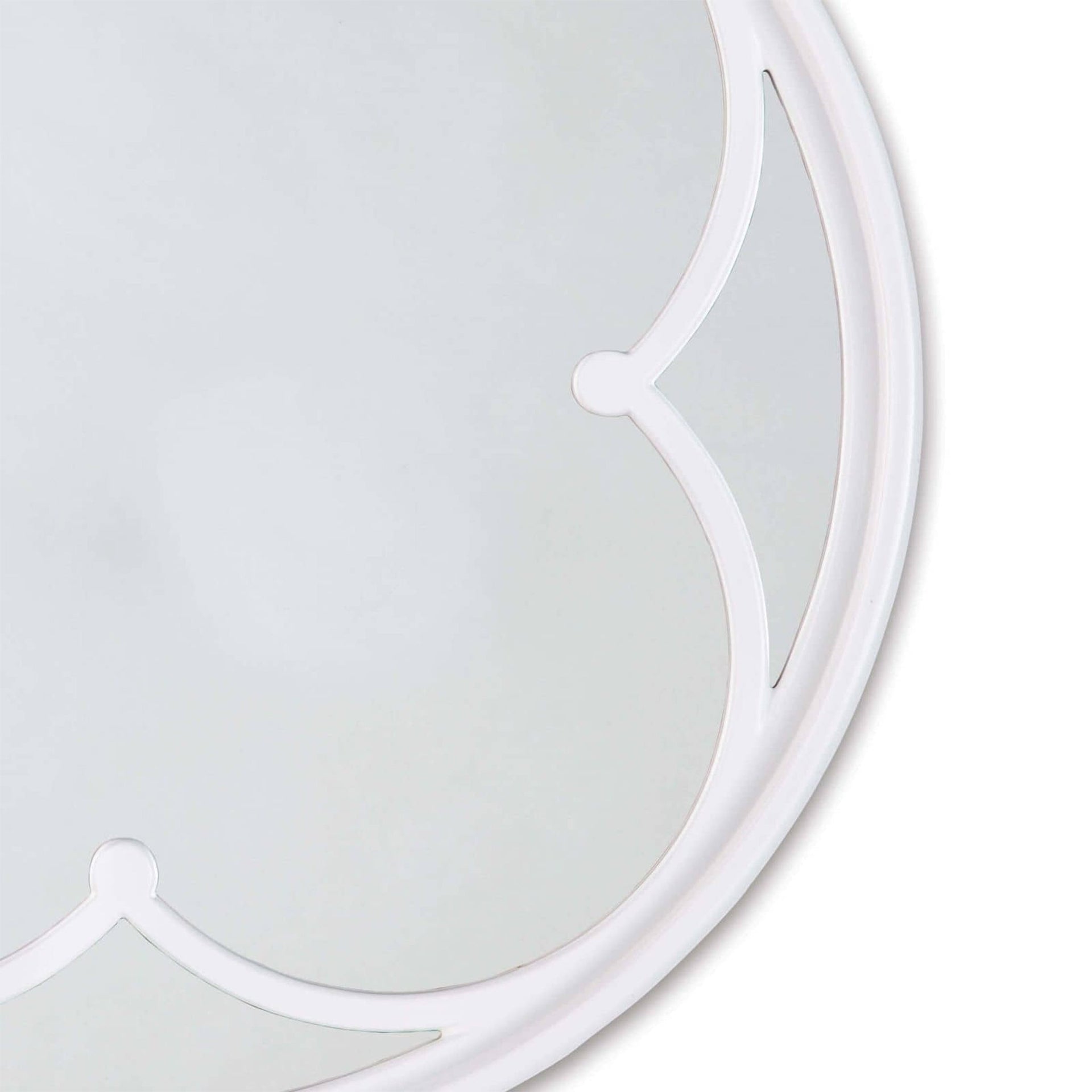 LULA QUATREFOIL MIRROR SMALL WHITE