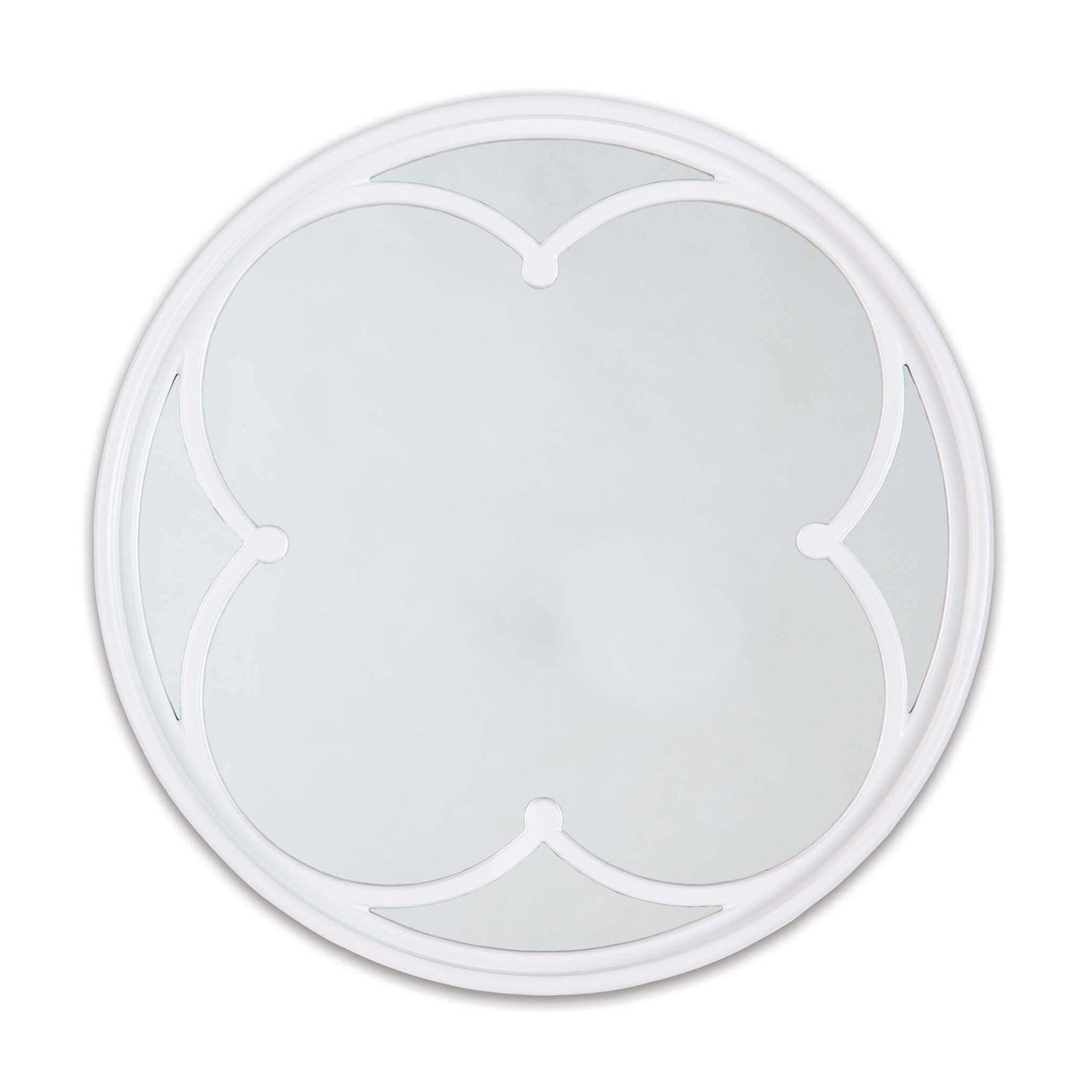 LULA QUATREFOIL MIRROR SMALL WHITE