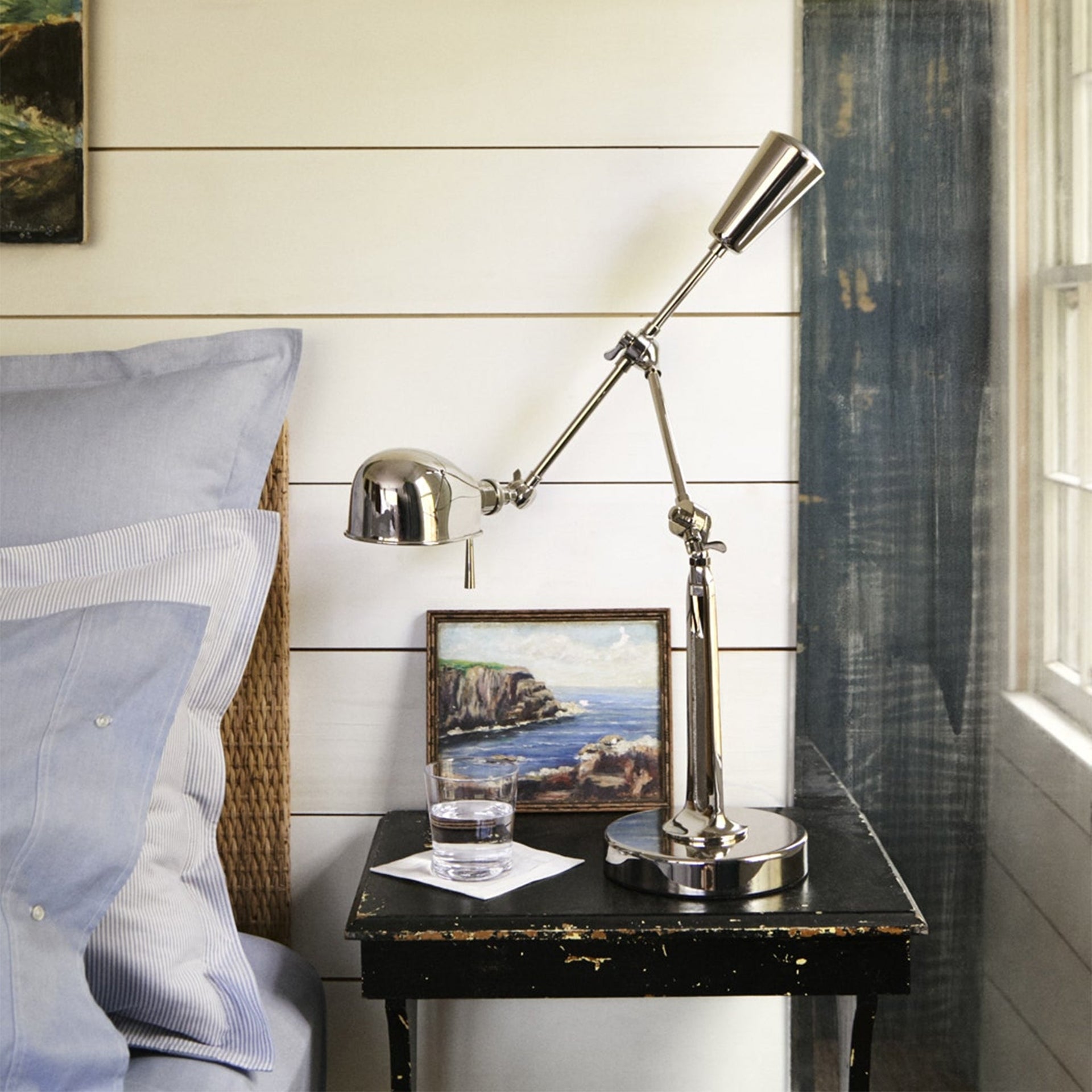 RL '67 BOOM ARM DESK LAMP IN POLISHED NICKEL